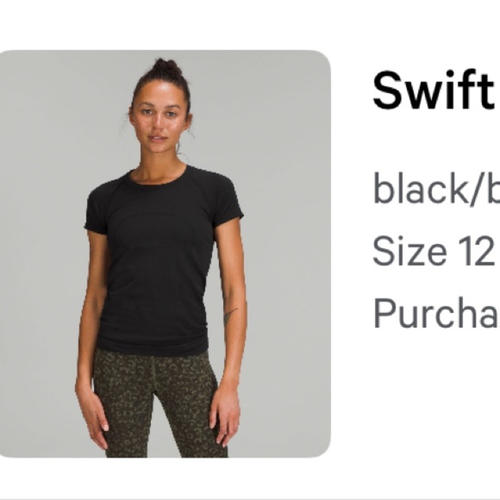 Lululemon Swiftly Tech Short-Sleeve Shirt 2.0
Black